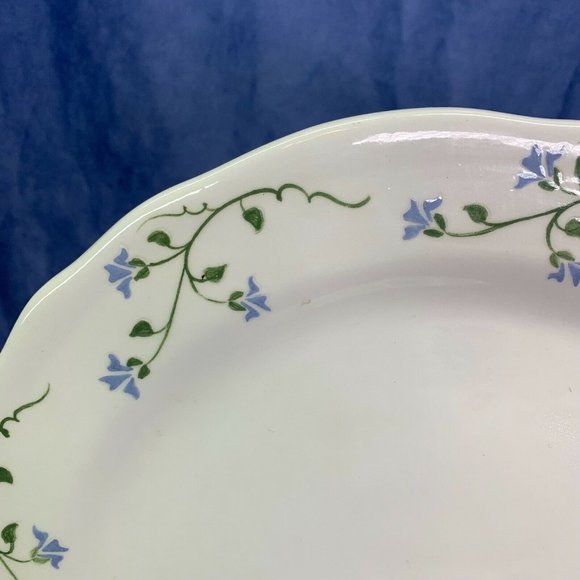 Too Fortunate Pottery FLORAL GRAPES Scalloped Rim Signed Dinner Plates Set of 2 - Picture 2 of 7